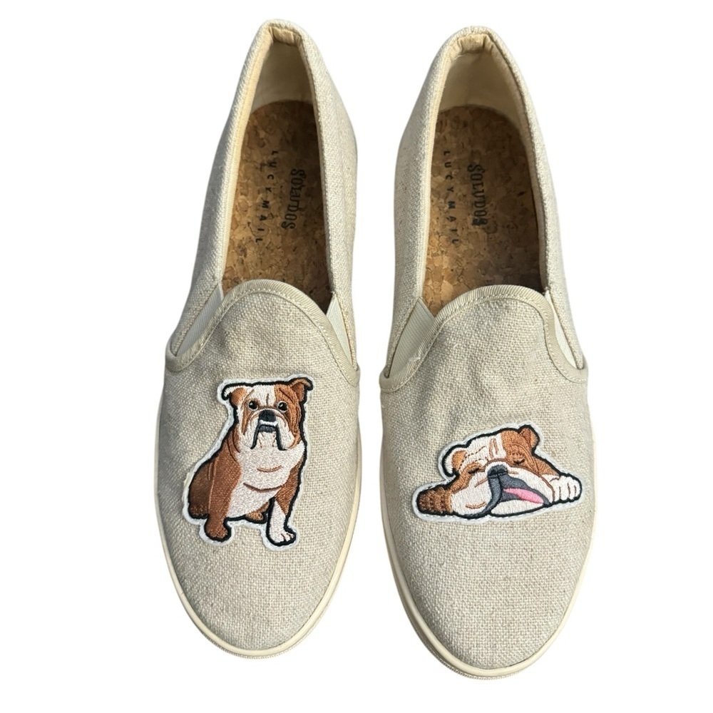 Soludos X Lucy Mail Bull Dog Slip On Sneakers Size 10